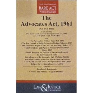 Law & Justice Publishing Co's Advocates Act, 1961 Bare Act 2024